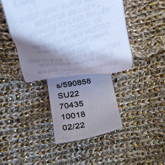 NWT Ann Taylor Shimmer Open Cardigan Sweater Tan Golden Festive XS - Picture 11 of 11